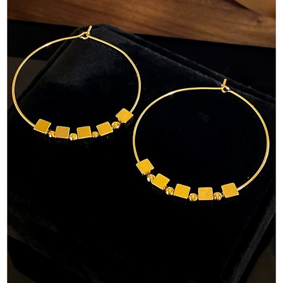 S925 Simple Circle Earrings Gold and Silver - Picture 11 of 13